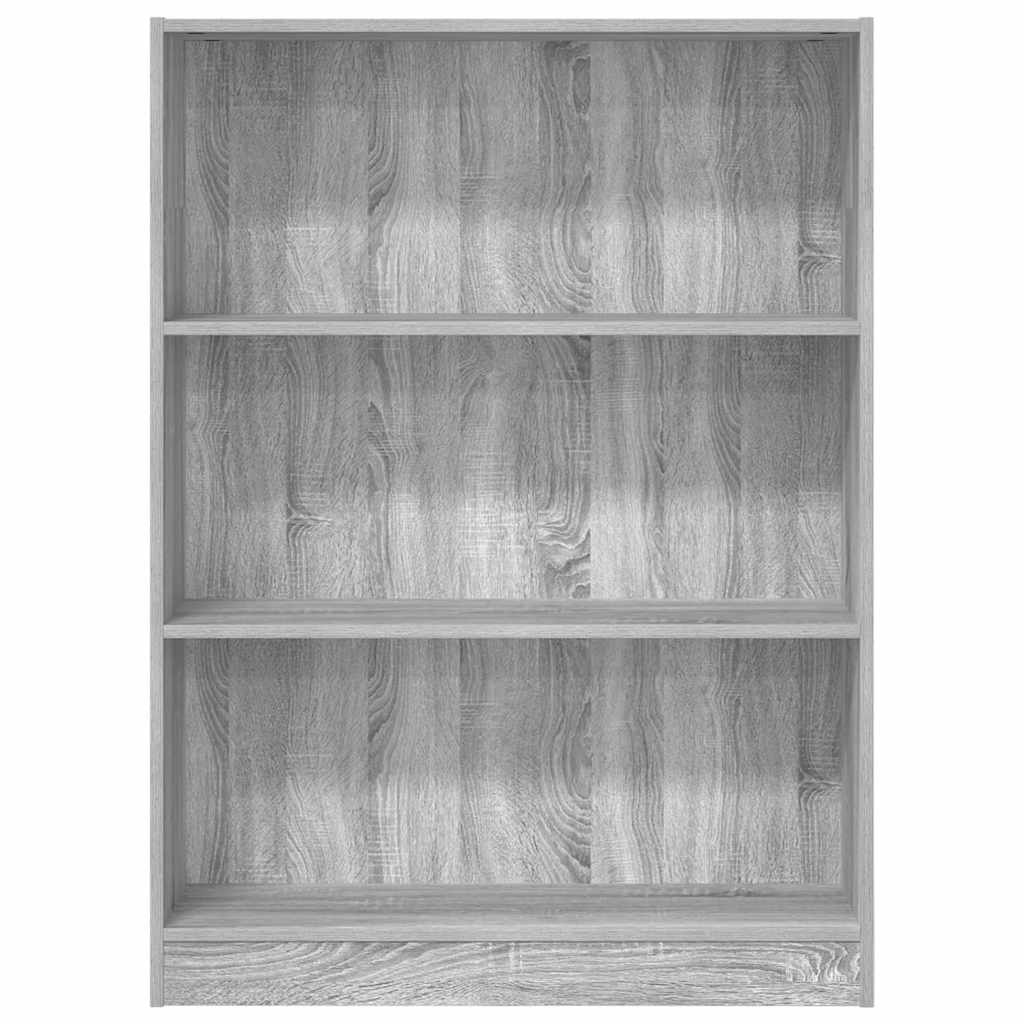 vidaXL Regał, szary dąb sonoma, 80x24x109 cm, materiał drewnopochodny
