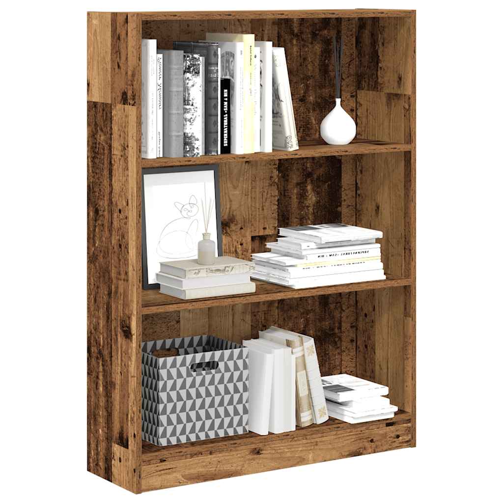 vidaXL Regał, stare drewno, 80x24x109 cm, materiał drewnopochodny