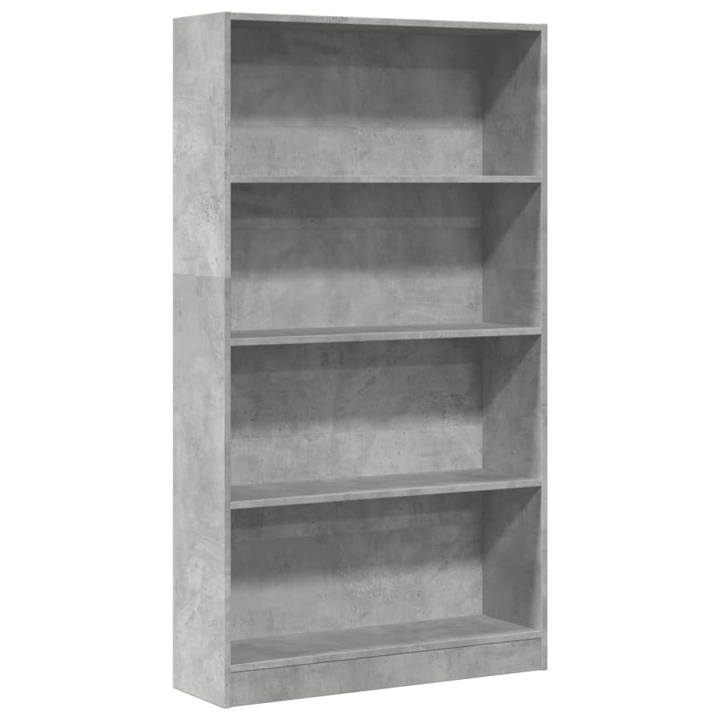vidaXL Regał, szarość betonu, 80x24x143 cm, materiał drewnopochodny