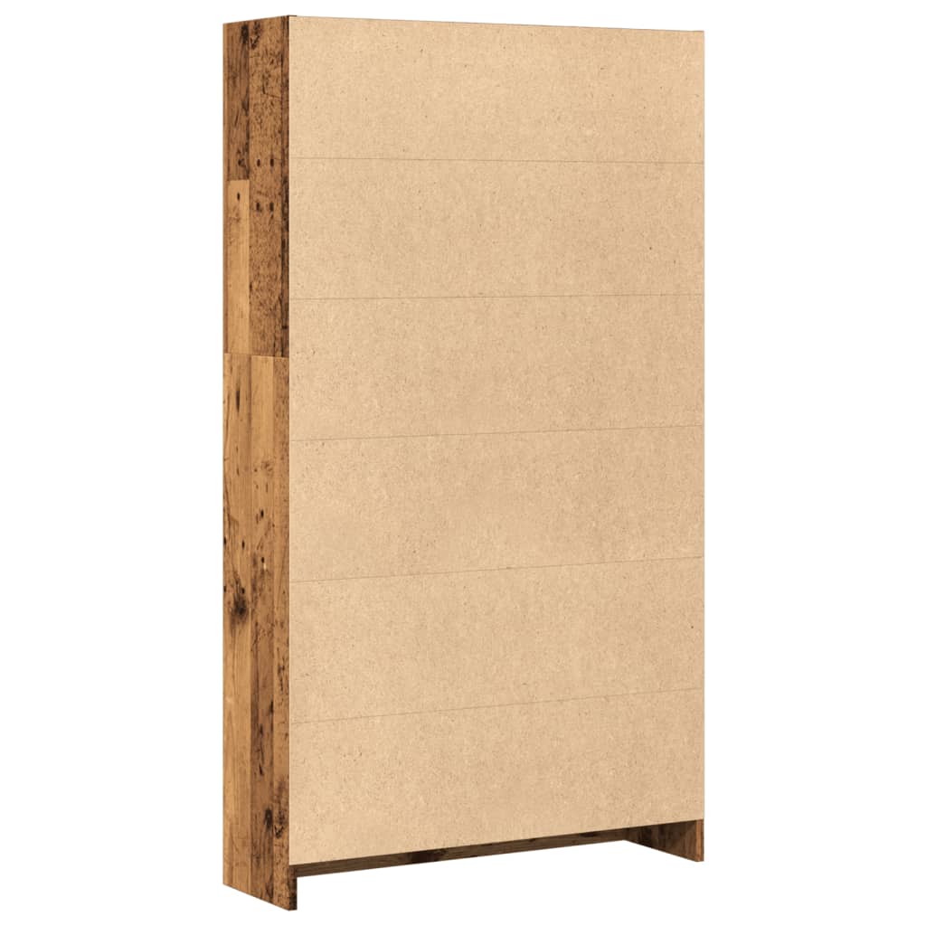 vidaXL Regał, stare drewno, 80x24x143 cm, materiał drewnopochodny
