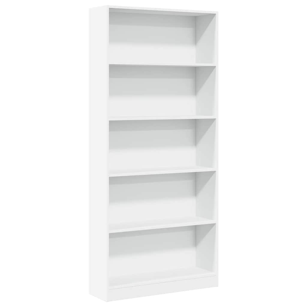 vidaXL Regał, biały, 80x24x176 cm, materiał drewnopochodny