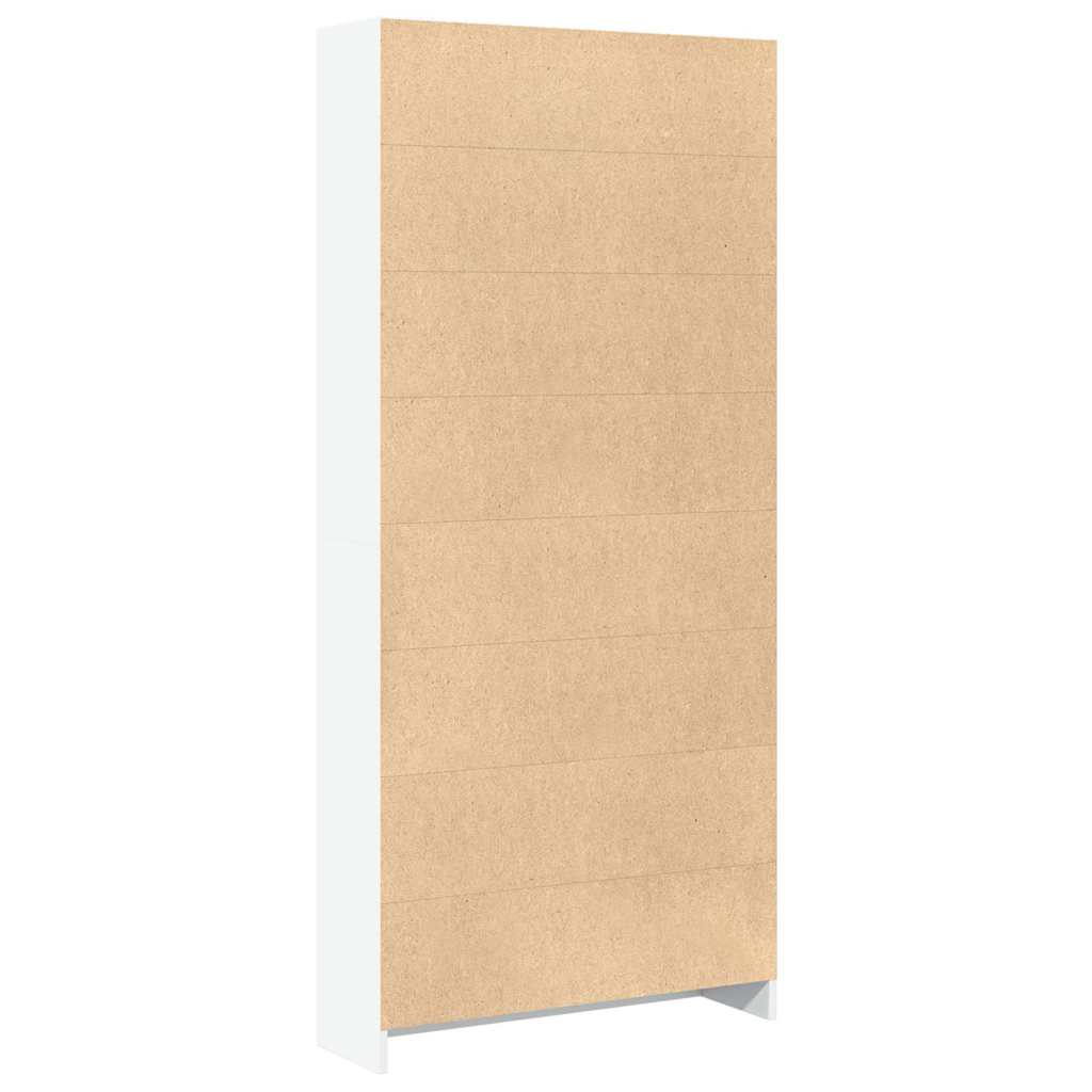 vidaXL Regał, biały, 80x24x176 cm, materiał drewnopochodny
