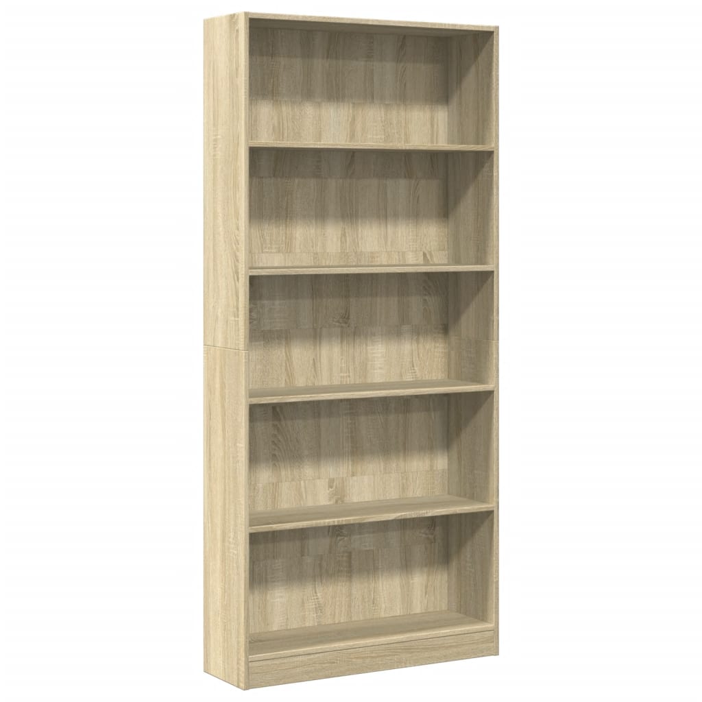 vidaXL Regał na książki Sonoma Oak 80x24x176 cm Drewno konstrukcyjne