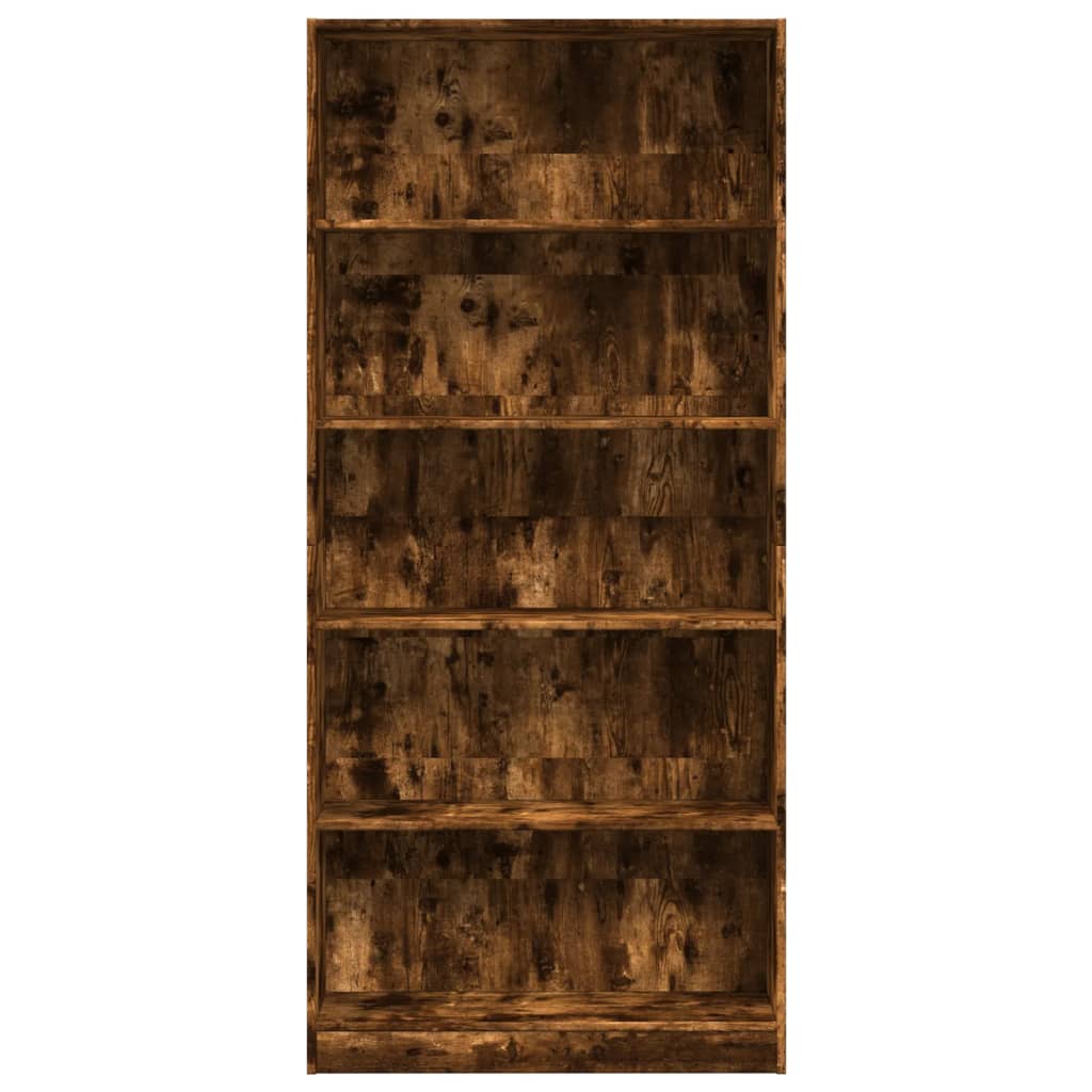 vidaXL Regał, przydymiony dąb, 80x24x176 cm, materiał drewnopochodny
