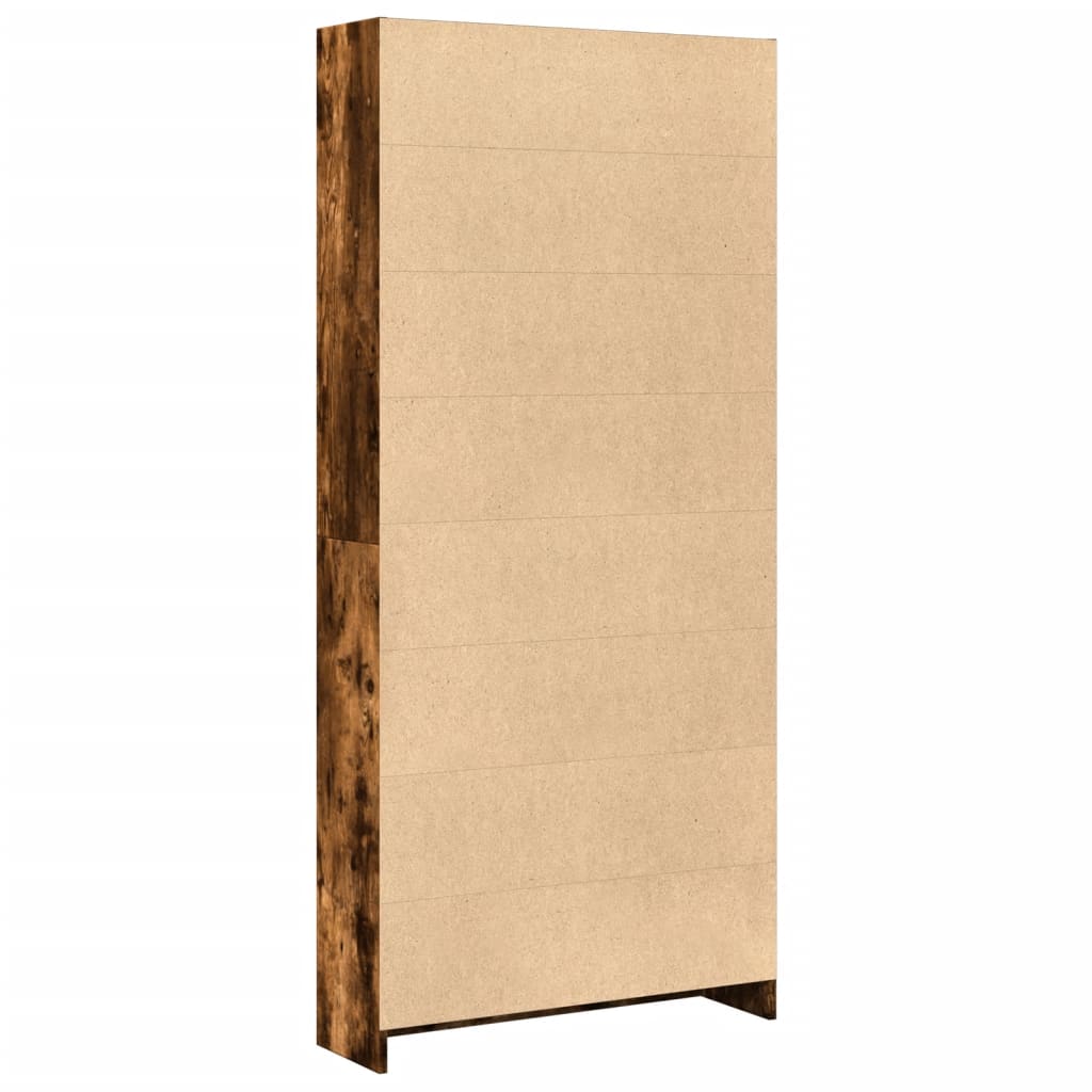 vidaXL Regał, przydymiony dąb, 80x24x176 cm, materiał drewnopochodny