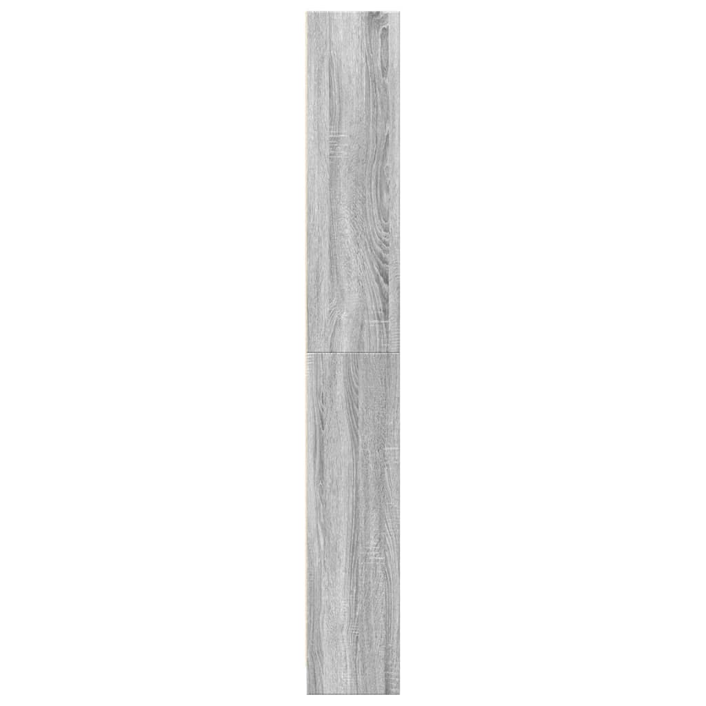 vidaXL Regał, szary dąb sonoma, 80x24x176 cm, materiał drewnopochodny