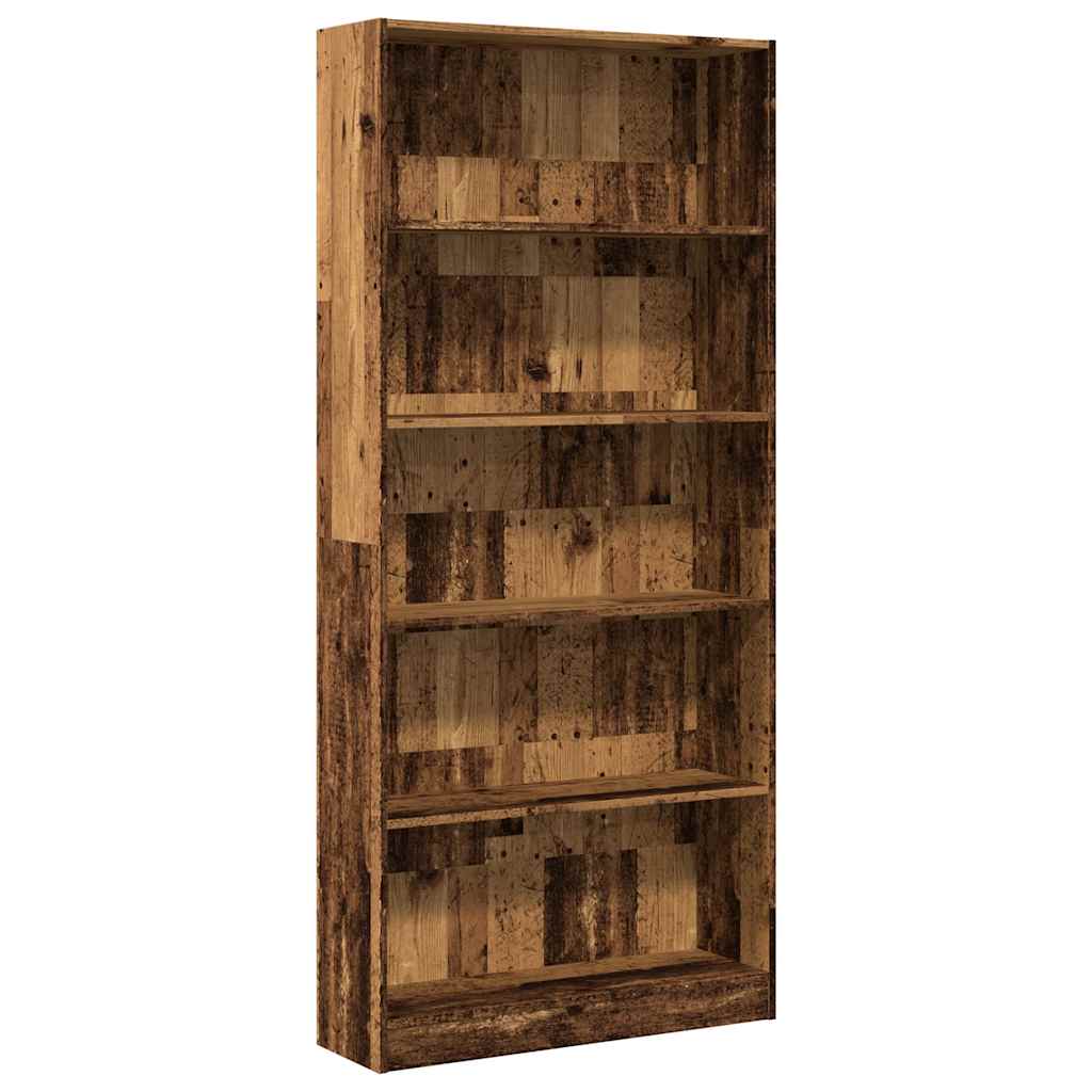 vidaXL Regał, stare drewno, 80x24x176 cm, materiał drewnopochodny