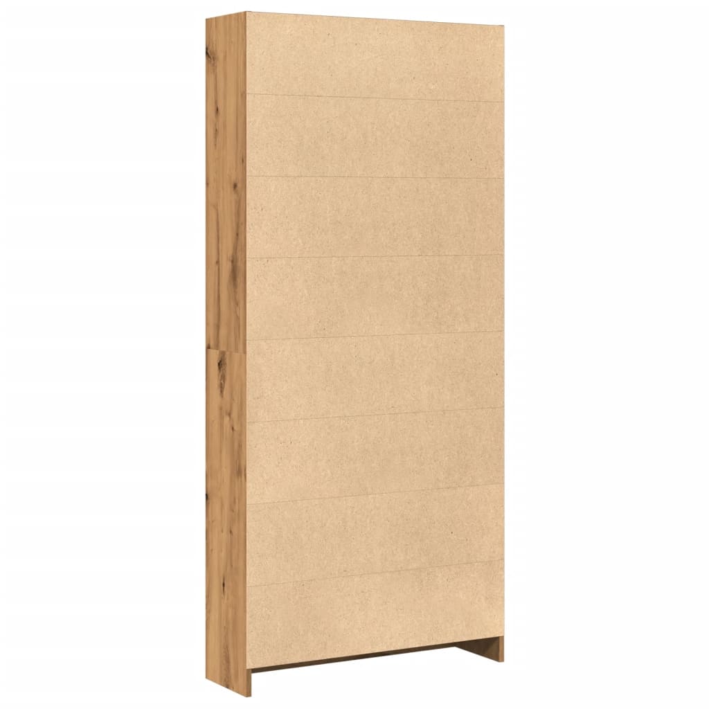 vidaXL Regał, dąb artisian, 80x24x176 cm, materiał drewnopochodny