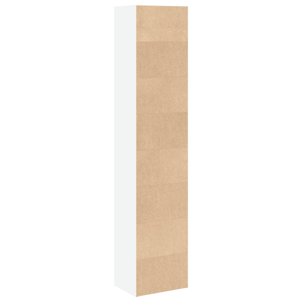 vidaXL Regał na książki, biały, 40x30x189 cm, materiał drewnopochodny