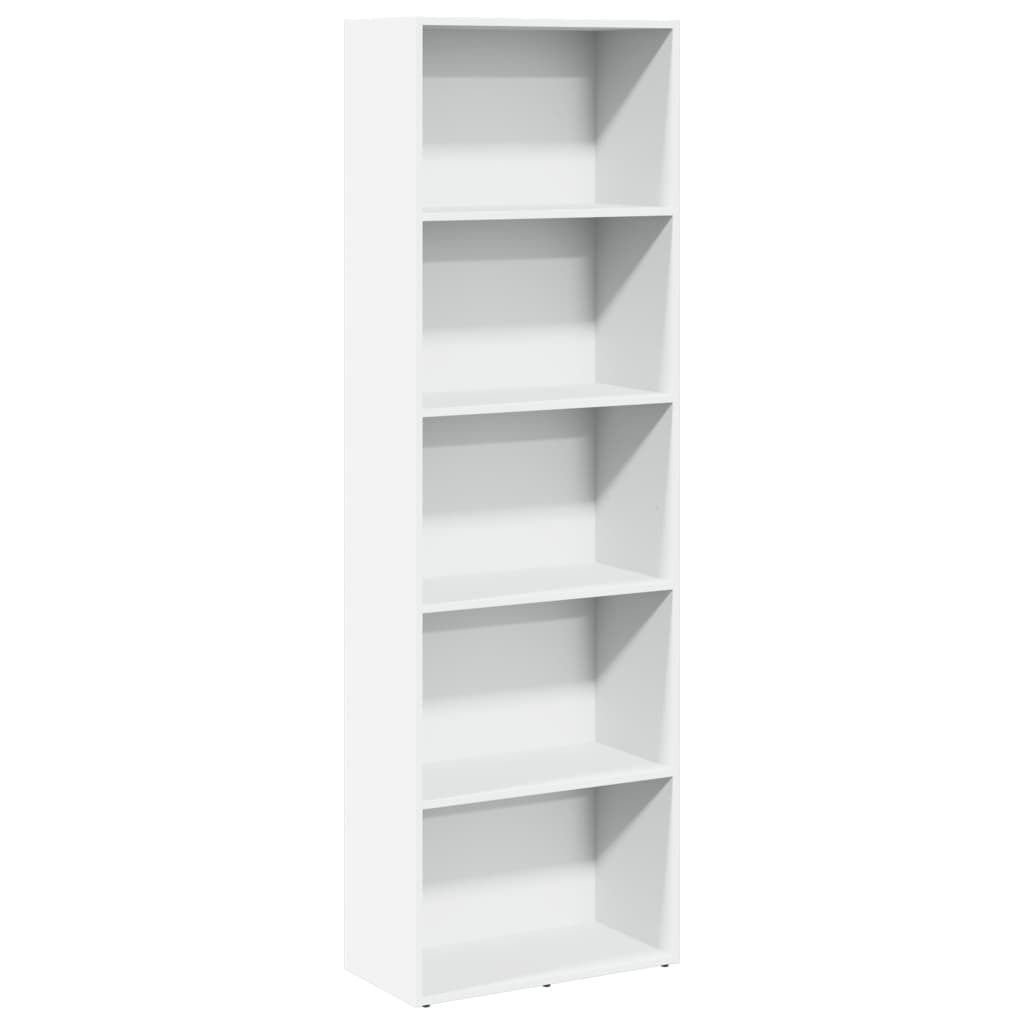 vidaXL Regał na książki, biały, 60x30x189 cm, materiał drewnopochodny