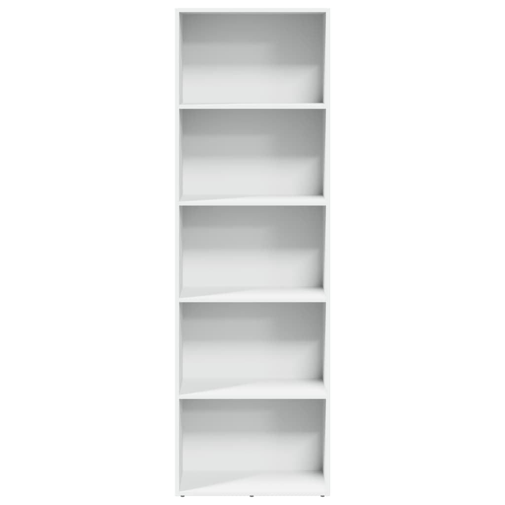 vidaXL Regał na książki, biały, 60x30x189 cm, materiał drewnopochodny