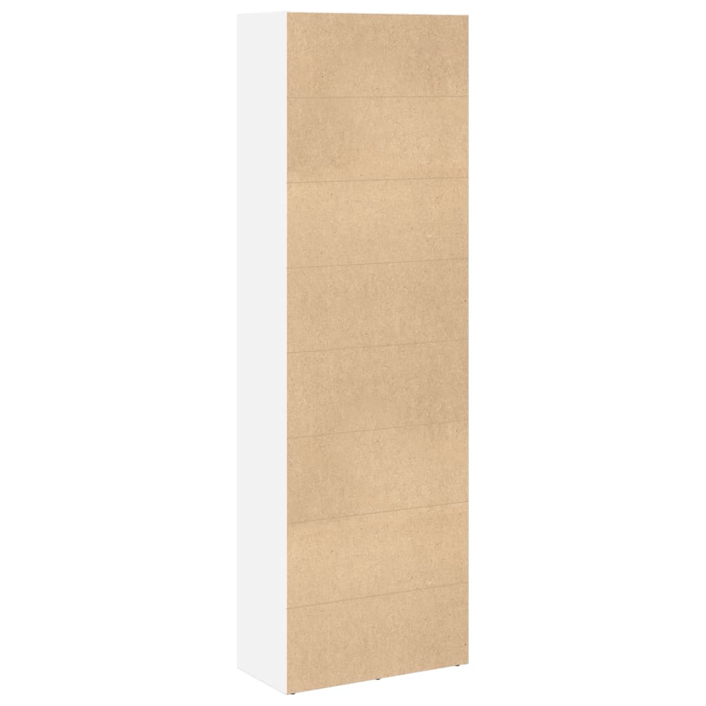 vidaXL Regał na książki, biały, 60x30x189 cm, materiał drewnopochodny