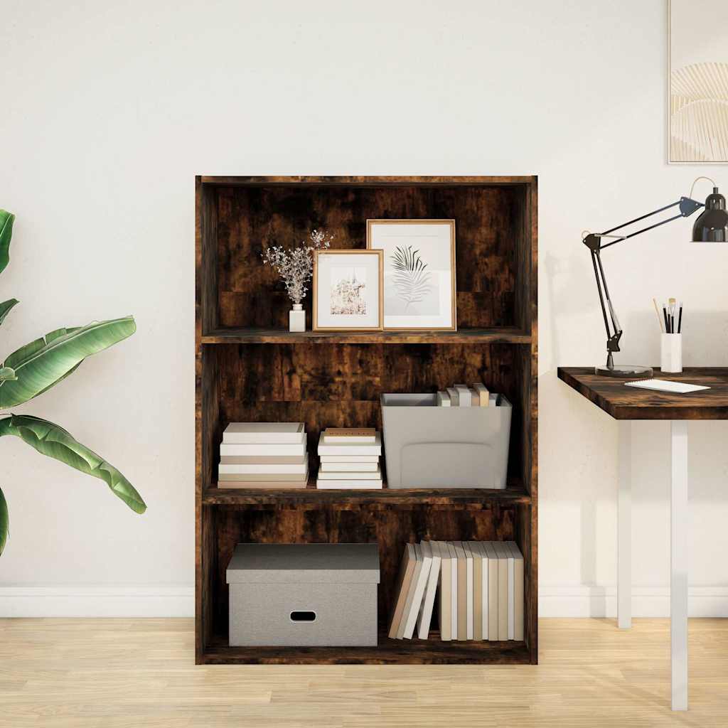vidaXL Regał na książki, przydymiony dąb, 80x30x114 cm