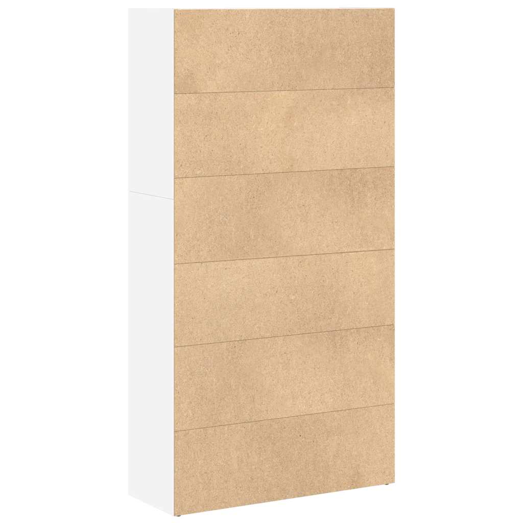 vidaXL Regał na książki, biały, 80x30x152 cm, materiał drewnopochodny