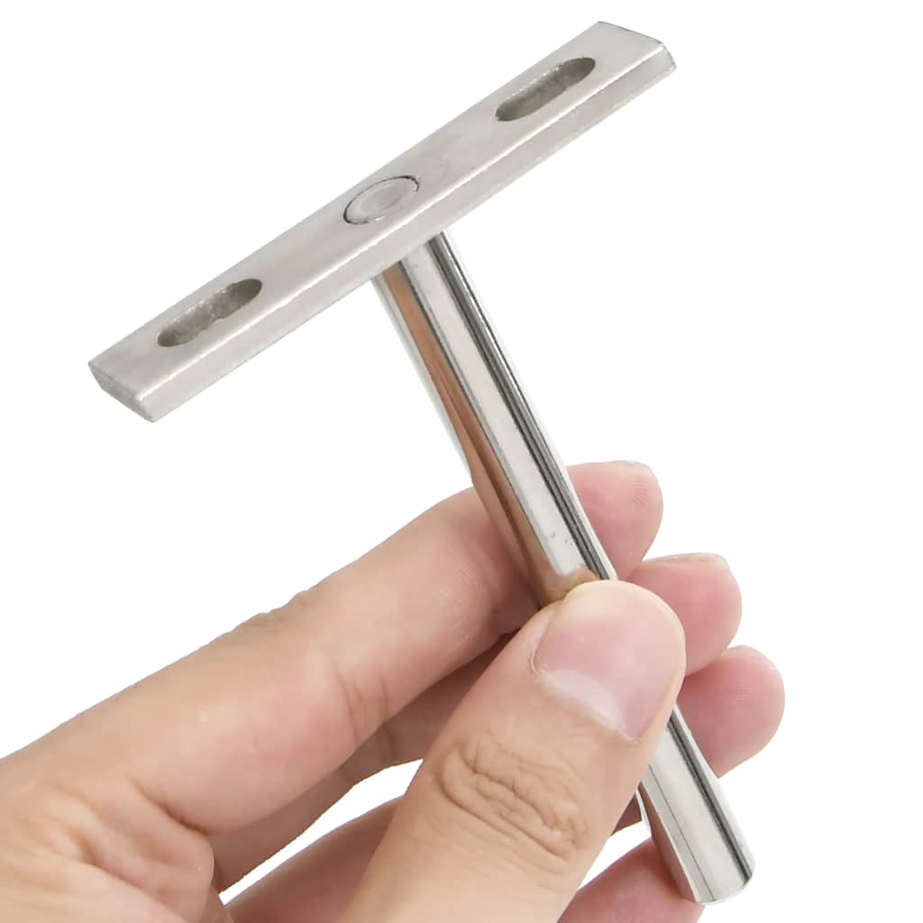 vidaXL Wsporniki półek pływających, 12 szt., Ø10x100 mm, stal węglowa