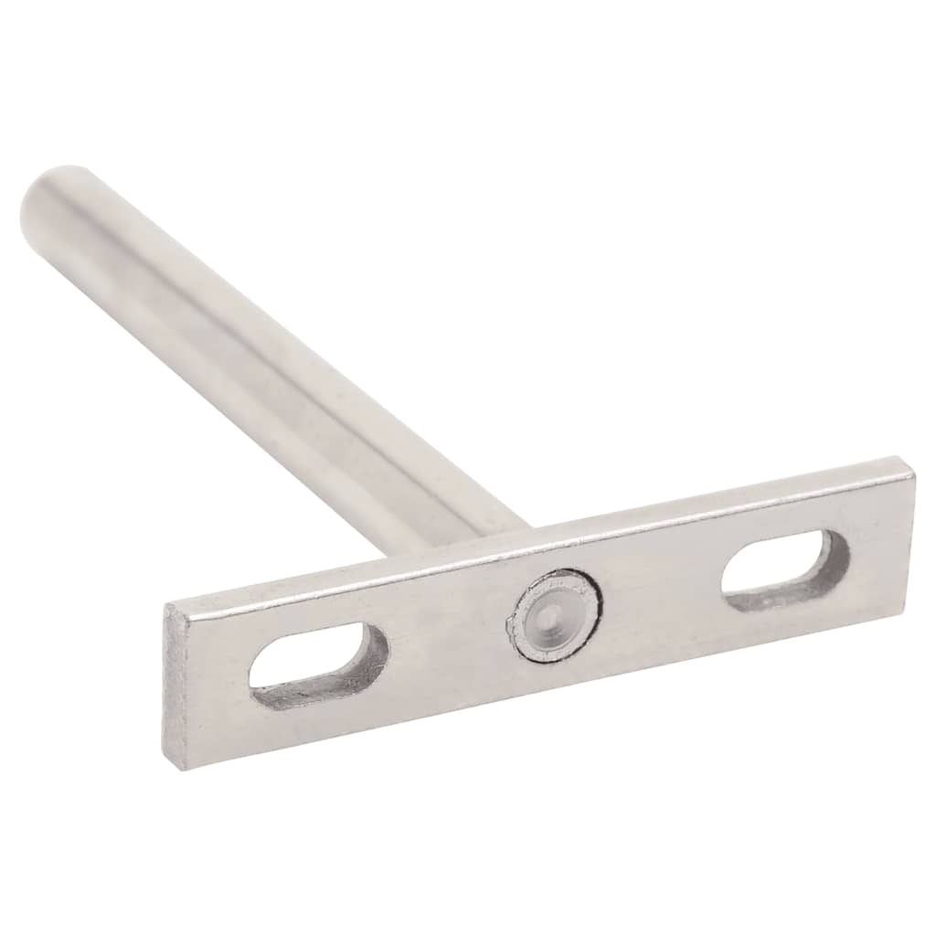 vidaXL Wsporniki półek pływających, 12 szt., Ø10x100 mm, stal węglowa