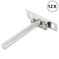 vidaXL Wsporniki półek pływających, 12 szt., Ø12x100 mm, stal węglowa