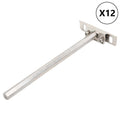 vidaXL Wsporniki półek pływających, 12 szt., Ø12x200 mm, stal węglowa