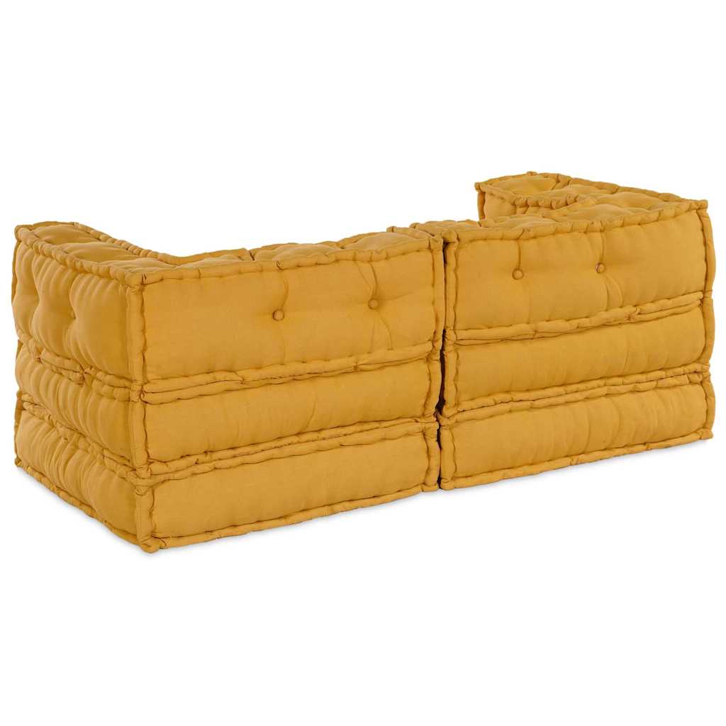vidaXL Modularna jednostka sofy 2 szt. tkanina żółty 140 x 70 x 56 cm