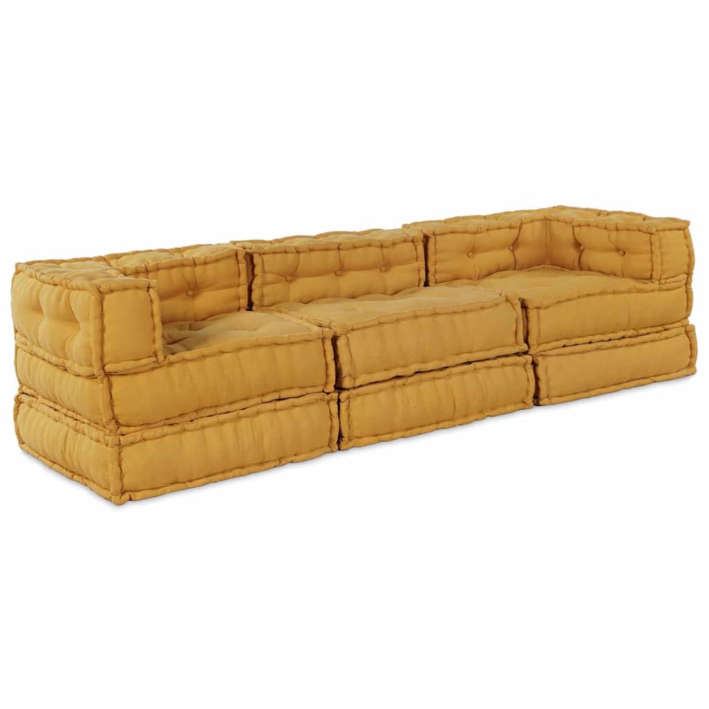 vidaXL Modularna jednostka sofy tkanina żółty 210 x 70 x 56 cm