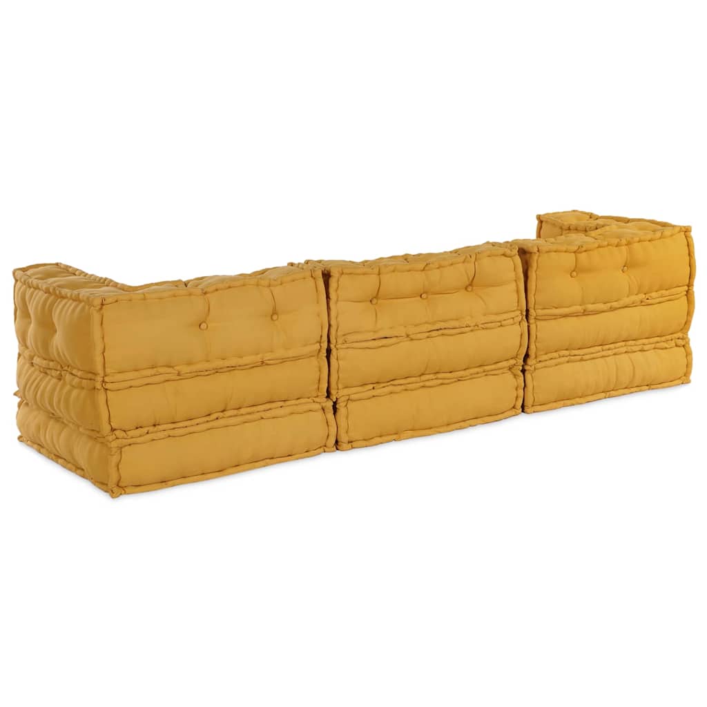 vidaXL Modularna jednostka sofy tkanina żółty 210 x 70 x 56 cm