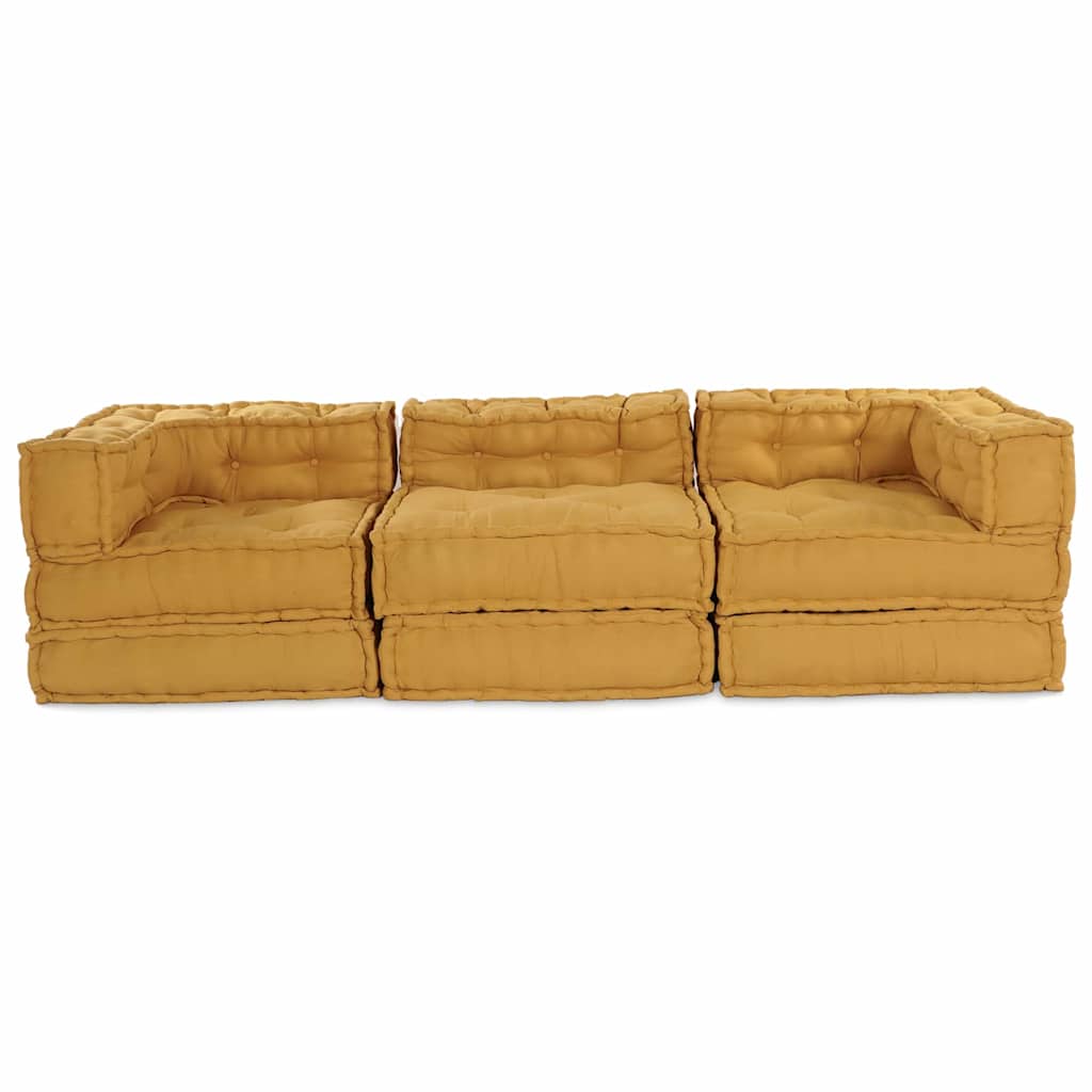 vidaXL Modularna jednostka sofy tkanina żółty 210 x 70 x 56 cm