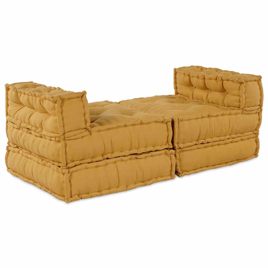 vidaXL Modularna jednostka sofy tkanina żółty 210 x 140 x 56 cm