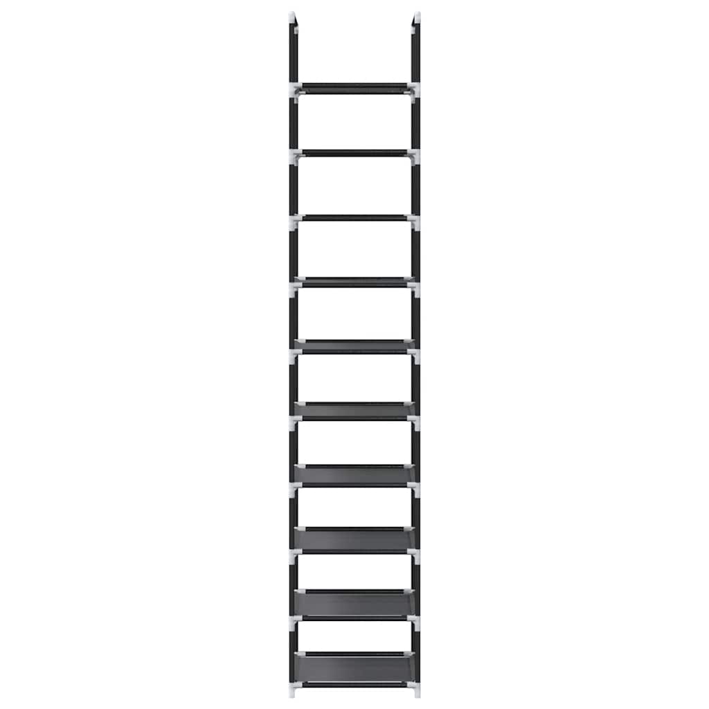 vidaXL Stojak na buty 10-poziomowy czarny 33x33x174 cm