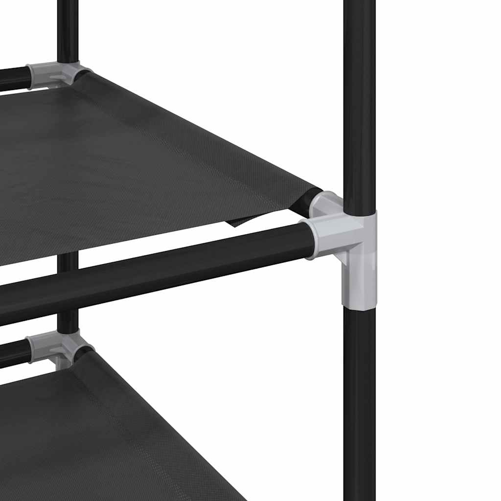 vidaXL Stojak na buty 10-poziomowy czarny 33x33x174 cm