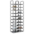 vidaXL Stojaki na buty 2 szt. 10-poziomowe czarne 33x33x174 cm