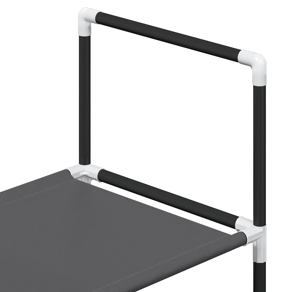 vidaXL Stojak na buty 4-poziomowy czarny 44x28x77cm Tkanina włókninowa