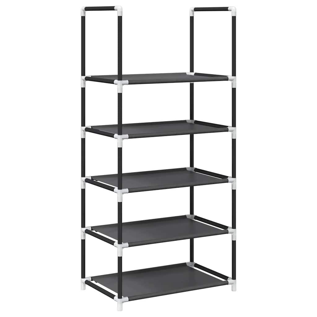 vidaXL Stojak na buty 5-poziomowy czarny 44x28x94cm Tkanina włókninowa