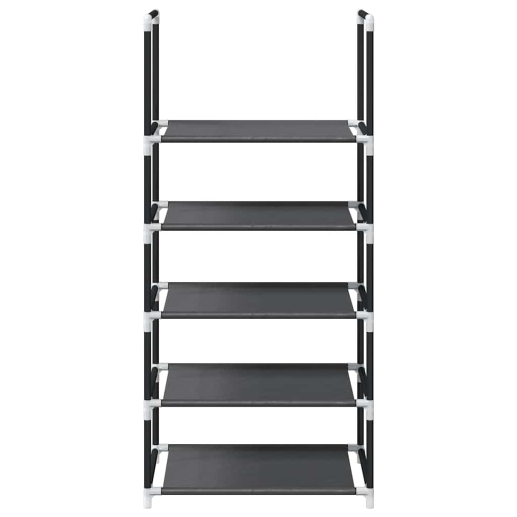 vidaXL Stojak na buty 5-poziomowy czarny 44x28x94cm Tkanina włókninowa