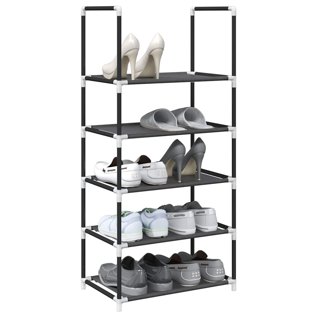 vidaXL Stojak na buty 5-poziomowy czarny 44x28x94cm Tkanina włókninowa