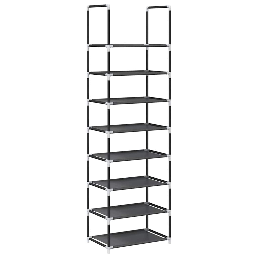 vidaXL Stojak na buty 8-poziomowy czarny 44x28x145 cm