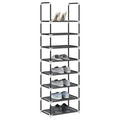 vidaXL Stojak na buty 8-poziomowy czarny 44x28x145 cm