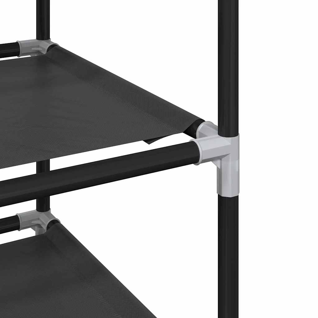 vidaXL Stojak na buty 10-poziomowy czarny 44x28x180 cm