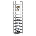vidaXL Stojak na buty 10-poziomowy czarny 44x28x180 cm