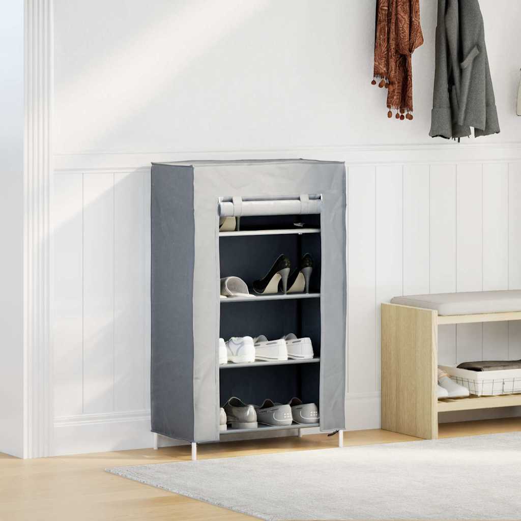 vidaXL Szafka na buty Szara 60,5x30x97 cm Tkanina Non-woven