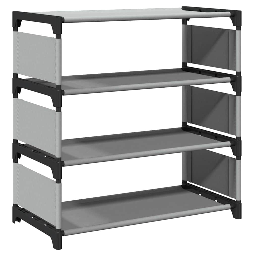 vidaXL Stojak na buty 4-poziomowy Szary 54x28x55 cm Tkanina włókninowa