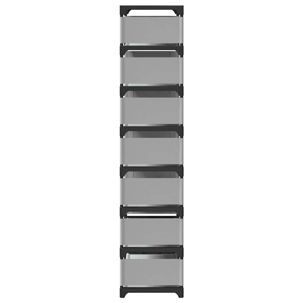 vidaXL Stojak na buty 8-poziomowy Szary 54x28x124cm Tkanina włókninowa