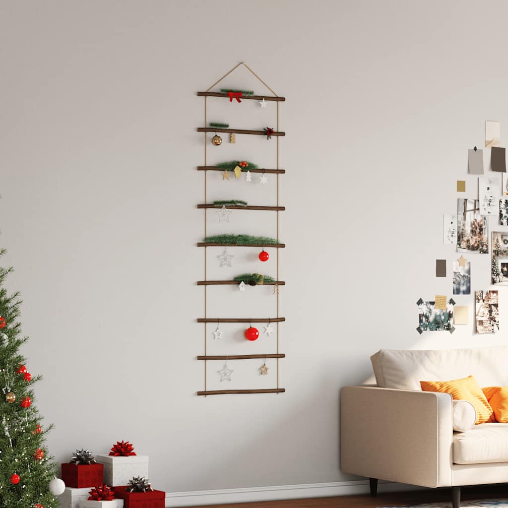 vidaXL Dekoracja ścienna, drabinka, 50x150 cm, naturalna gałąź