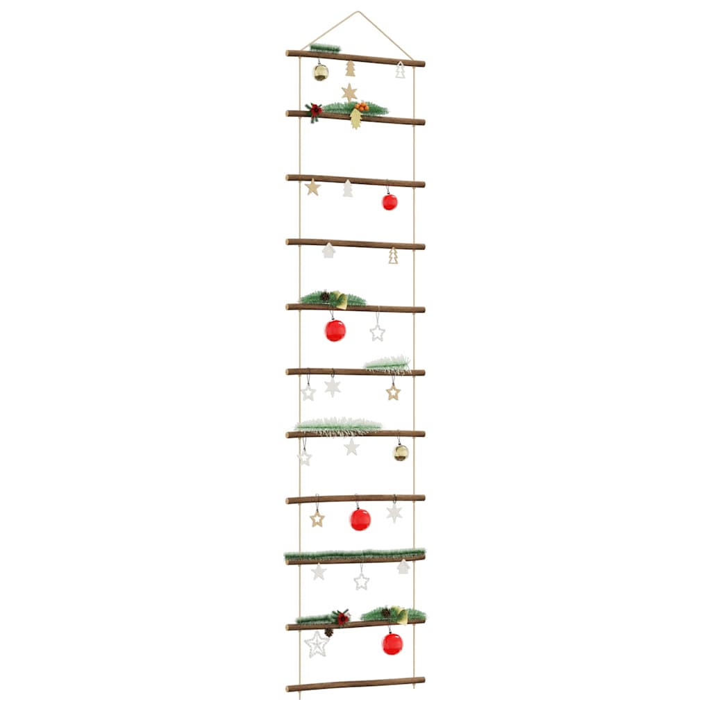 vidaXL Dekoracje ścienne, drabinka, 2 szt., 50x200 cm, naturalna gałąź