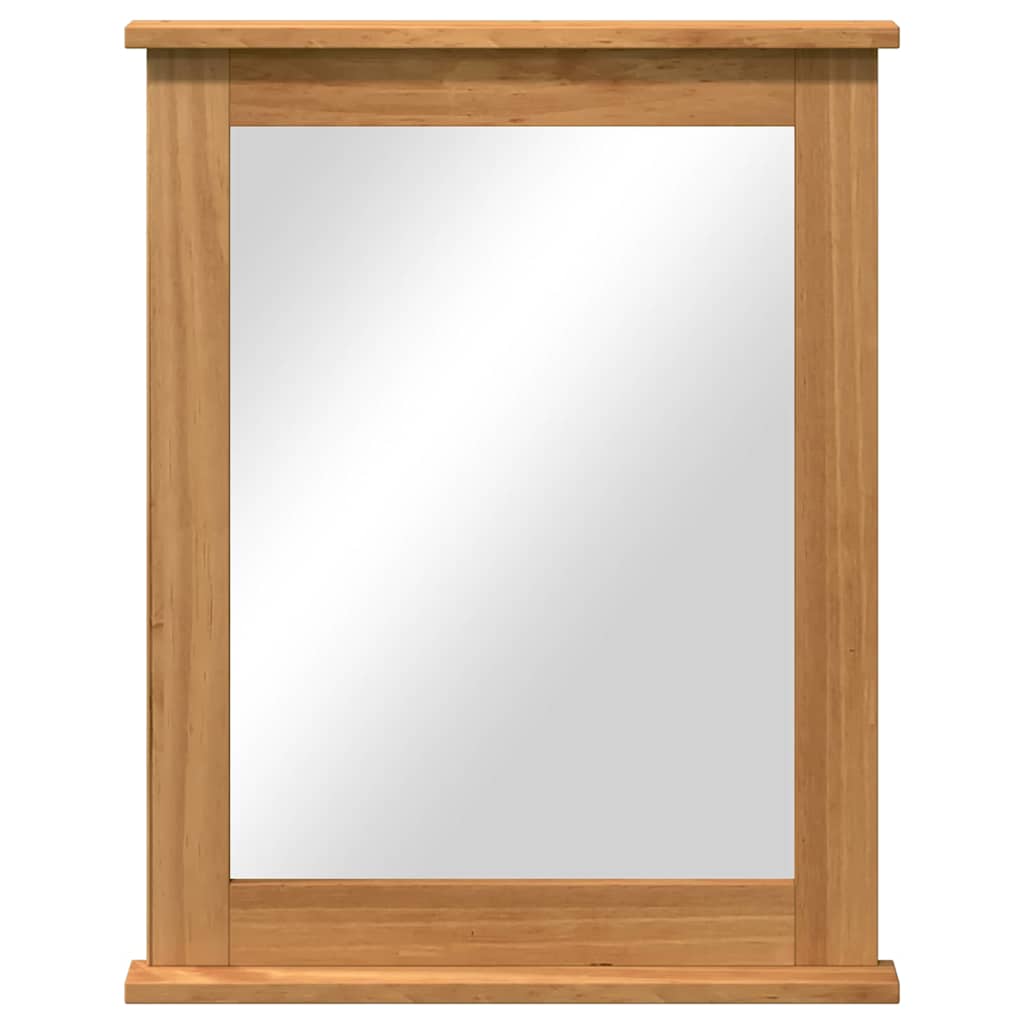 vidaXL Lustro VIGO Miodowy brąz 55,5 x 5 x 70 cm Lite drewno sosnowe