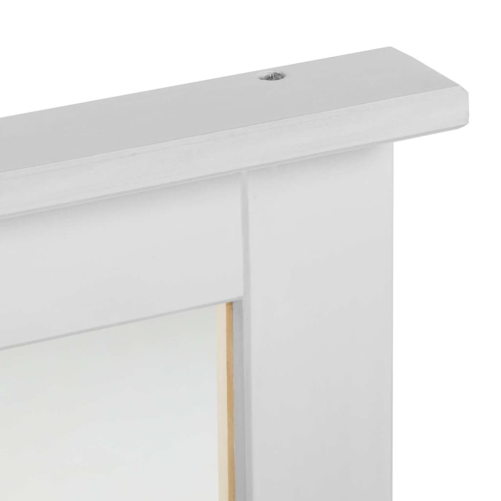 vidaXL Lustro VIGO Antyczna biel 55,5 x 5 x 70 cm Lite drewno sosnowe