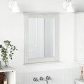 vidaXL Lustro VIGO Antyczna biel 55,5 x 5 x 70 cm Lite drewno sosnowe