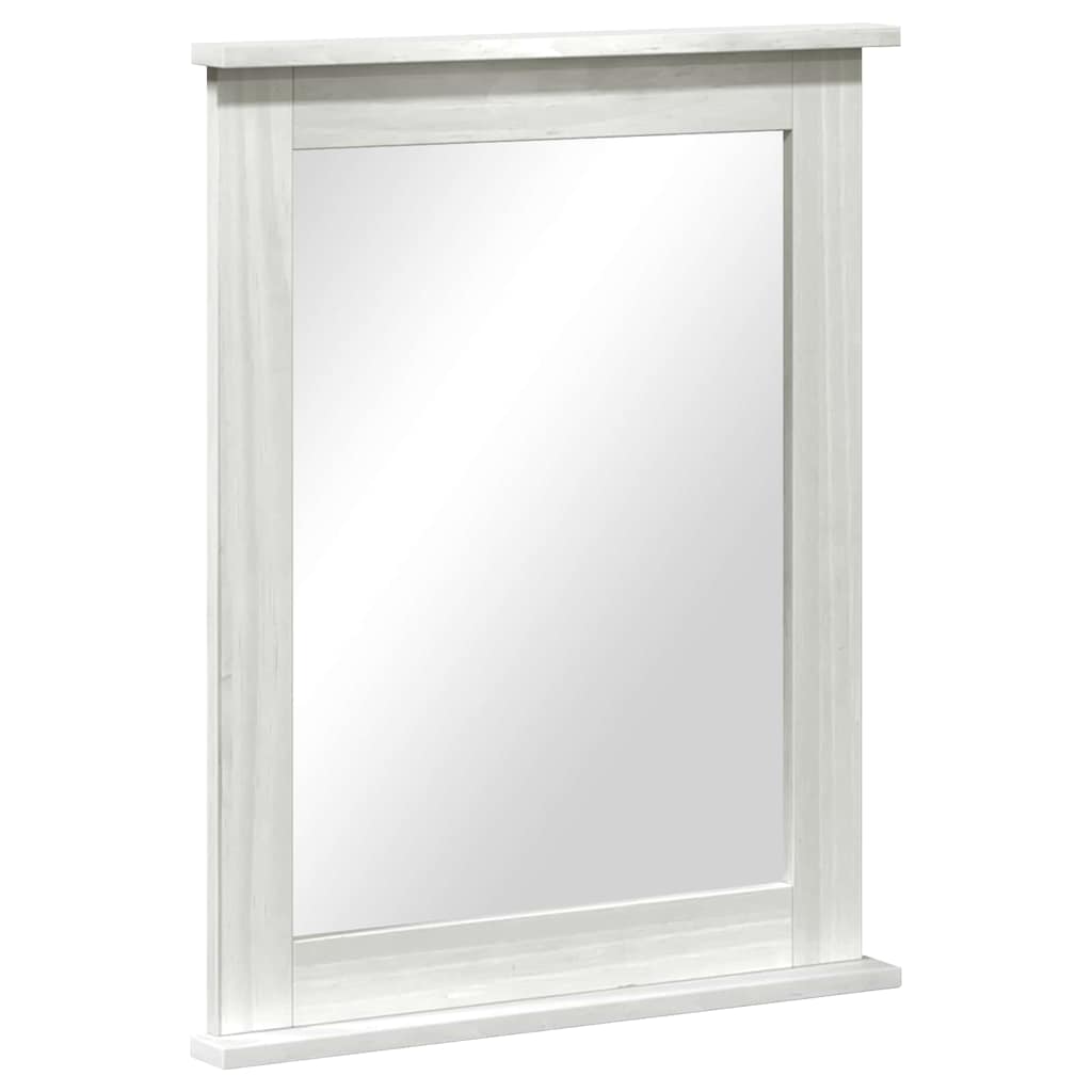 vidaXL Lustro VIGO Antyczna biel 55,5 x 5 x 70 cm Lite drewno sosnowe