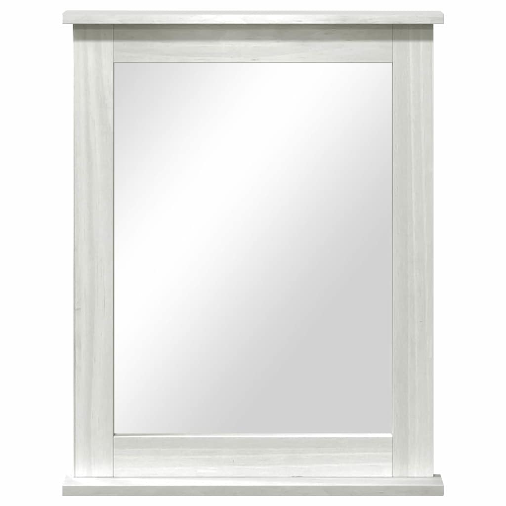 vidaXL Lustro VIGO Antyczna biel 55,5 x 5 x 70 cm Lite drewno sosnowe