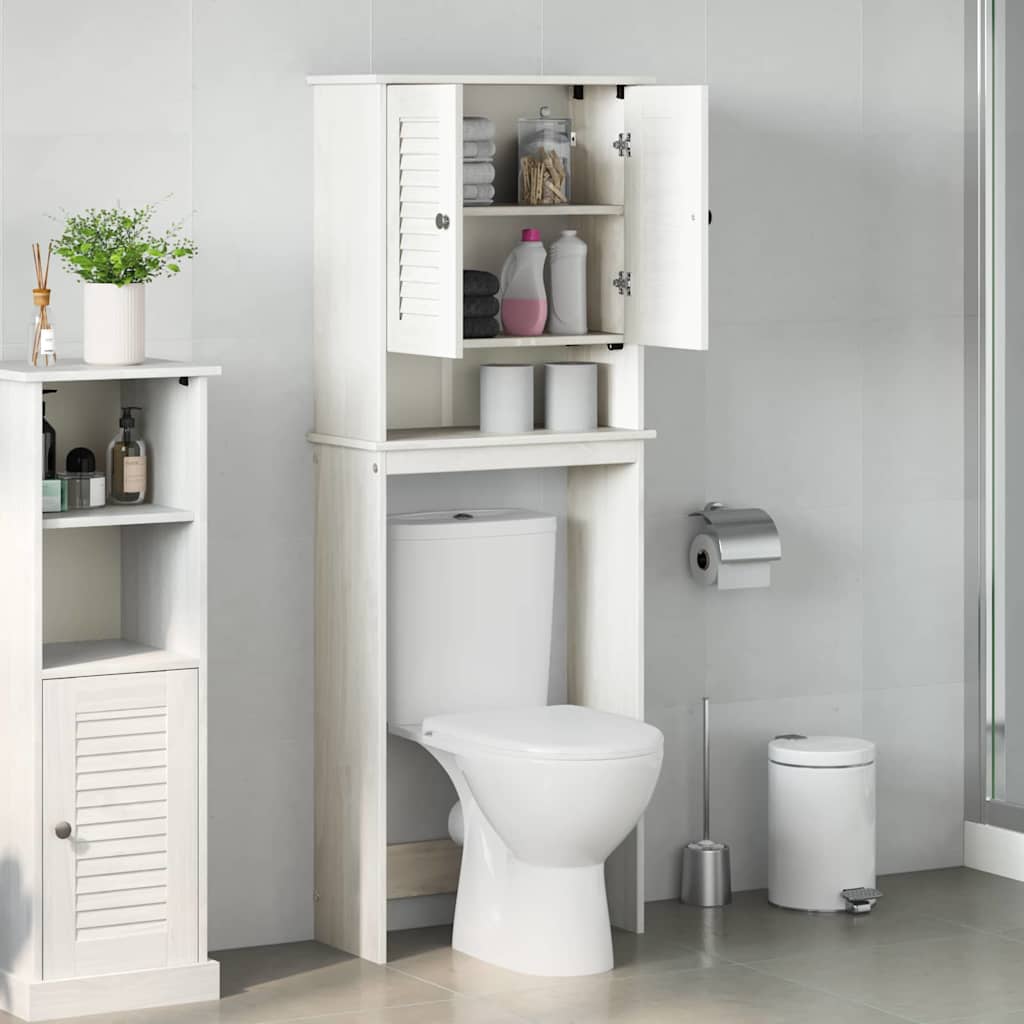 vidaXL Szafka toaletowa VIGO Biały i Biały Antyk 60 x 27 x 161 cm