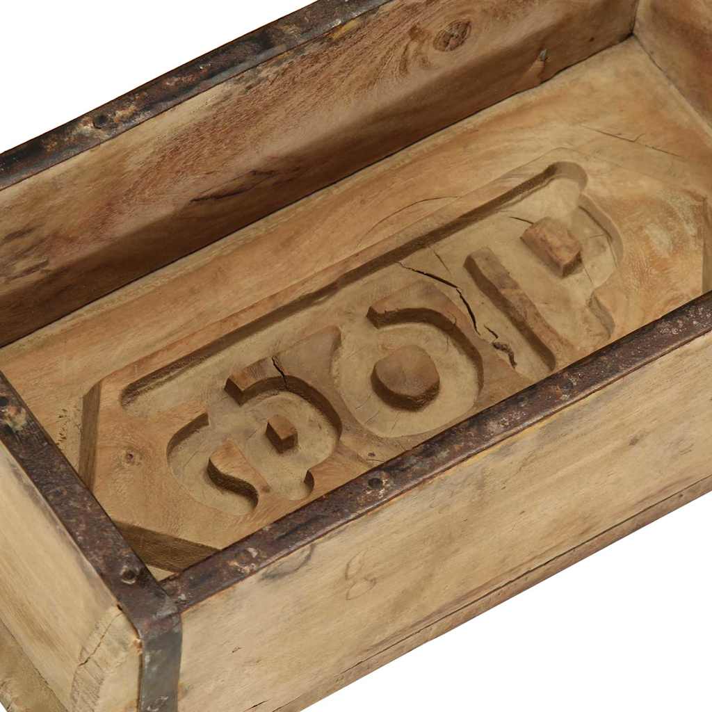 vidaXL Taca Brązowy 30 x 15 x 9 cm Lite Drewno Recyklingowe